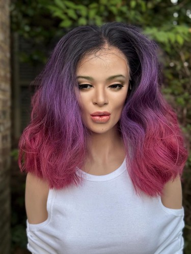 Parrucca balayage rosa fucsia - parrucca,