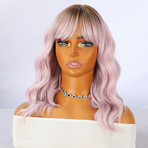 Rosa viola corto bob ombre - corto,