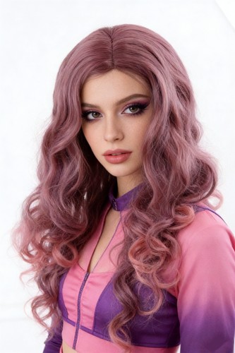 Parrucca donna rosa ombra